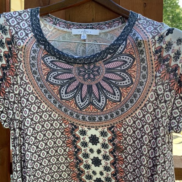 Fever Top Size L Boho Summer Of Love Style Hippie Tribal Pullover - Picture 3 of 13
